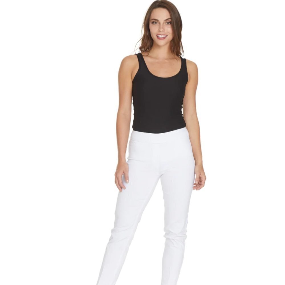 Soft Surroundings Slim-Sation Pull on Ankle Pants White XL/18 - Picture 12 of 14